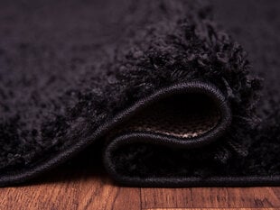 Paklājs Shaggy Black, melns, 120 x 170 cm cena un informācija | Paklāji | 220.lv