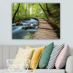 Репродукция на холсте Мост над лесным ручьем цена и информация | Картины | 220.lv