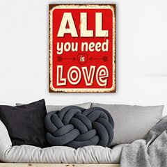 Reprodukcija uz audekla All you need is love cena un informācija | Gleznas | 220.lv