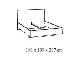 Кровать Aatrium Helga, 180x200 см, серая цена и информация | Кровати | 220.lv
