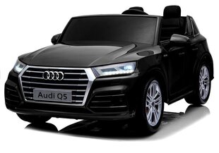 Elektriskā apvidus automašīna bērniem Audi Q5, krāsota melnā krāsā cena un informācija | Bērnu elektroauto | 220.lv