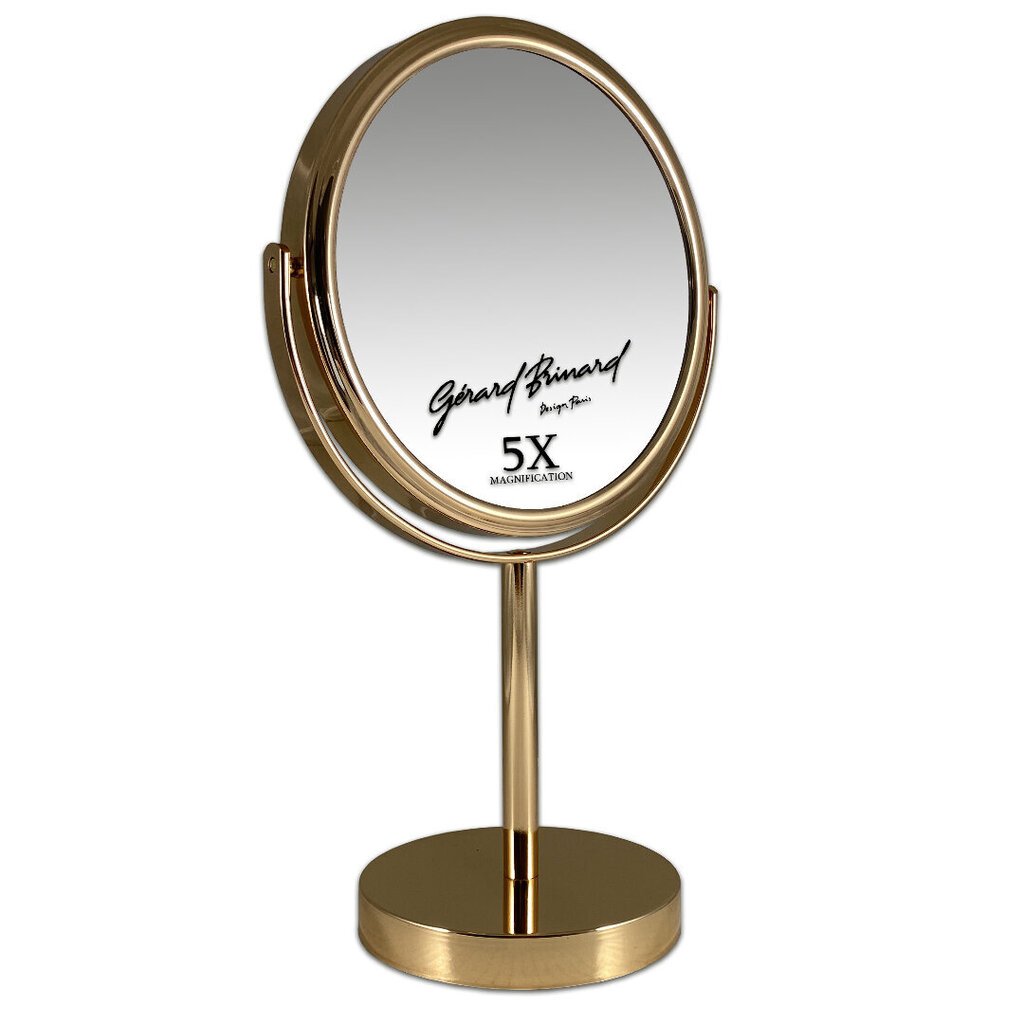 Kosmētiskais spogulis Gerard Brinard Golden Metal, Ø 18cm cena un informācija | Kosmētikas somas, spoguļi | 220.lv