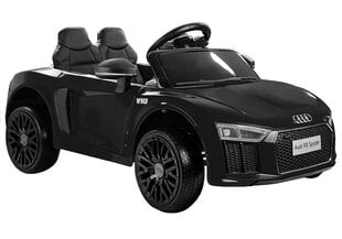 Elektriskā sporta automašīna bērniem Audi R8 Spyder, melnā krāsā cena un informācija | Elektromobīļi bērniem | 220.lv