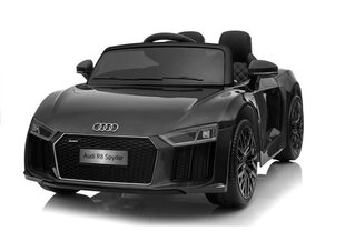 Elektriskā sporta automašīna bērniem Audi R8 Spyder, melnā krāsā цена и информация | Электромобили для детей | 220.lv