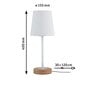 Galda lampa Paulmann Neordic Stellan Maks .20W E27 230V balts/koks Audums/Metāls/Koks цена и информация | Galda lampas | 220.lv
