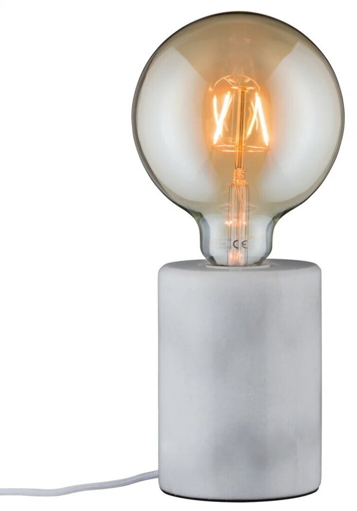 Galda lampa Paulmann Neordic Nordin Maks 20W E27 IP20 230V balts marmors cena un informācija | Galda lampas | 220.lv