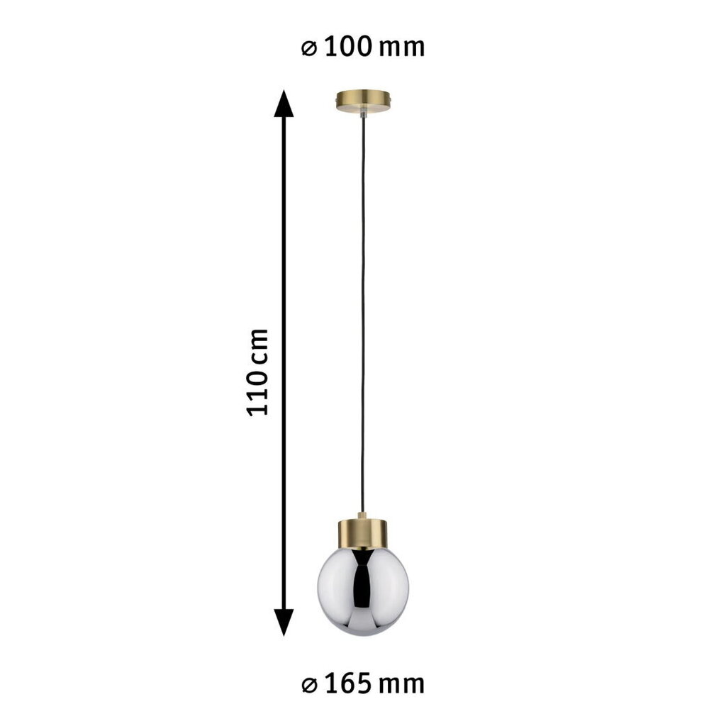 Gaismeklis Paulmann Urban Jungle Linja Maks .20W E27 230V dūmstikls/misiņš 920053423 цена и информация | Griestu lampas | 220.lv