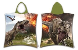 Dvielis ar kapuci Jurassic World Volcano, 50 x 115 cm cena un informācija | Dvieļi | 220.lv