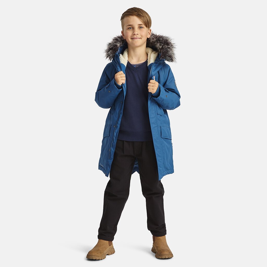 Huppa zēnu ziemas parka DAVID, jūras zilā krāsā cena un informācija | Ziemas apģērbs bērniem | 220.lv