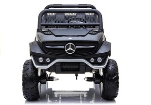 Elektriskā apvidus automašīna Mercedes Unimog 4 x 4, melnā krāsā цена и информация | Электромобили для детей | 220.lv