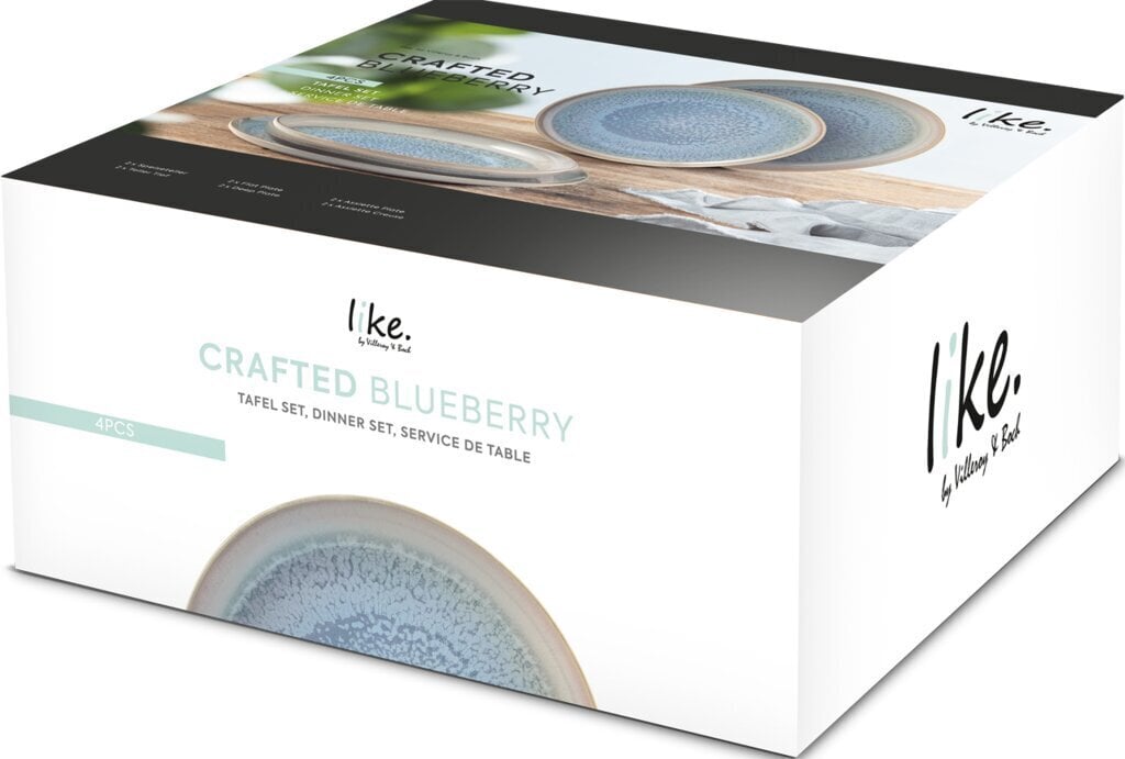 Like by Villeroy & Boch 4-daļīgs trauku komplekts, Crafted Blueberry cena un informācija | Trauki, šķīvji, pusdienu servīzes | 220.lv