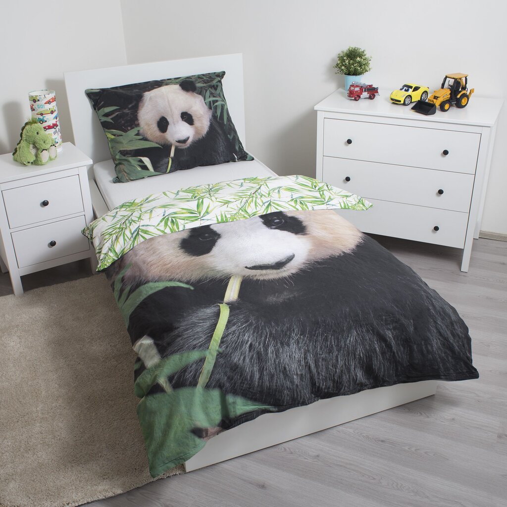 Gultas veļas komplekts Panda 140 x 200 cm + spilvendrāna 70 x 90 cm cena un informācija | Bērnu gultas veļa | 220.lv
