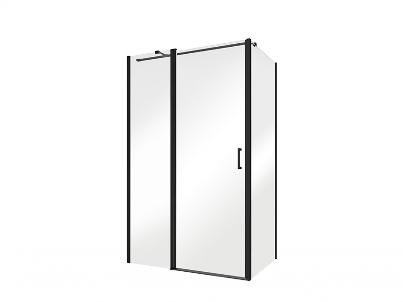 Dušas kabīne Besco Exo-CH Black, 110x80,90,100 cm cena un informācija | Dušas kabīnes | 220.lv
