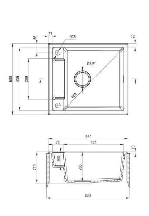 Deante granīta virtuves izlietne ar magnētiem Deante Magnetic ZRM N103, Nero цена и информация | Virtuves izlietnes | 220.lv