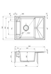 Deante granīta virtuves izlietne ar magnētiem Deante Magnetic ZRM A11A, Alabaster цена и информация | Раковины на кухню | 220.lv