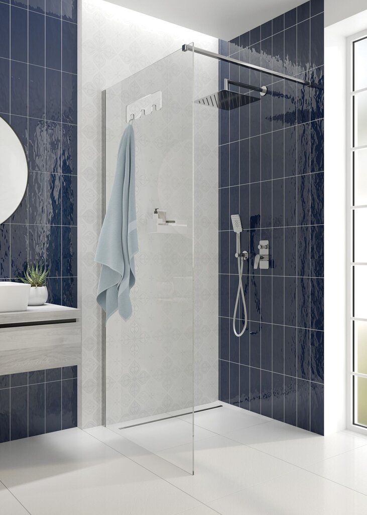 Walk-In dušas kabīne Deante Mokko, 90,100 x 200 cm, Chrome cena un informācija | Dušas durvis, dušas sienas | 220.lv