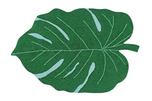 Mazgājams kokvilnas paklājs Monstera Leaf 120x160cm cena un informācija | Paklāji | 220.lv