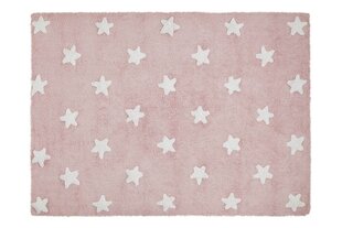 Стираемый хлопковый ковер Stars Pink-White 120x160cм цена и информация | Ковры | 220.lv