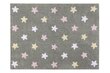 Mazgājams kokvilnas paklājs Tricolor Stars Grey-Pink 120x160cm цена и информация | Paklāji | 220.lv