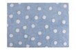 Mazgājams kokvilnas paklājs Polka Dots Blue-White 120x160cm цена и информация | Paklāji | 220.lv