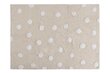 Mazgājams kokvilnas paklājs Polka Dots Beige-White 120x160cm cena un informācija | Paklāji | 220.lv