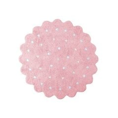 Mazgājams kokvilnas paklājs Little Biscuit Pink Ø140cm цена и информация | Ковры | 220.lv