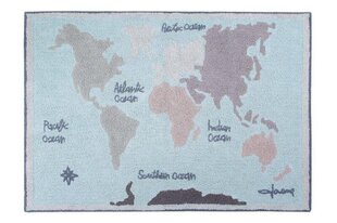 Mazgājams kokvilnas paklājs Vintage Map 140x200cm цена и информация | Ковры | 220.lv