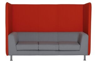 Trīsvietīgs dīvāns ar akustisku sienu Wood Garden Notre Dame, pelēks/sarkans cena un informācija | Dīvāni | 220.lv