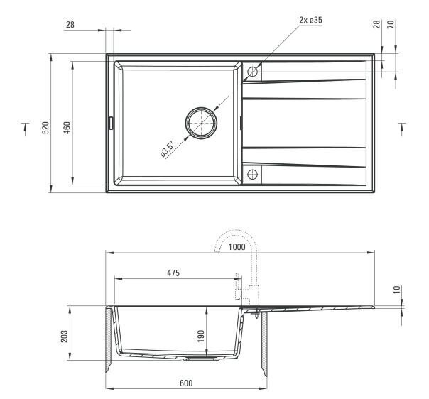 Deante granīta virtuves izlietne Deante Eridan ZQE G713, Metallic graphite cena un informācija | Virtuves izlietnes | 220.lv