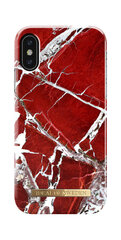 Maciņš telefonam IDeal of Sweden iPhone X/Xs, Scarlet Red Marble cena un informācija | Telefonu vāciņi, maciņi | 220.lv