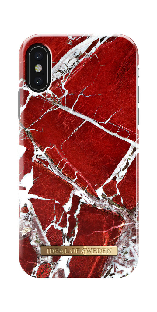 Maciņš telefonam IDeal of Sweden iPhone X/Xs, Scarlet Red Marble цена и информация | Telefonu vāciņi, maciņi | 220.lv