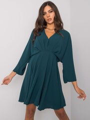 Женское темно-зеленое платье одного размера цена и информация | Платья | 220.lv