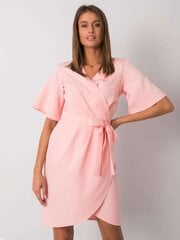 Нежно-розовое платье с поясом. цена и информация | Платья | 220.lv