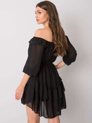 Och Bella Черное испанское платье с воланами цена и информация | Платья | 220.lv