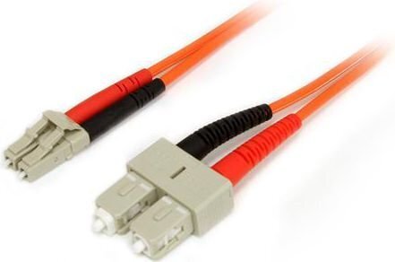 Optiskais tīkla kabelis STARTECH 2m Fiber Patch Cable LC - SC cena un informācija | Kabeļi un vadi | 220.lv