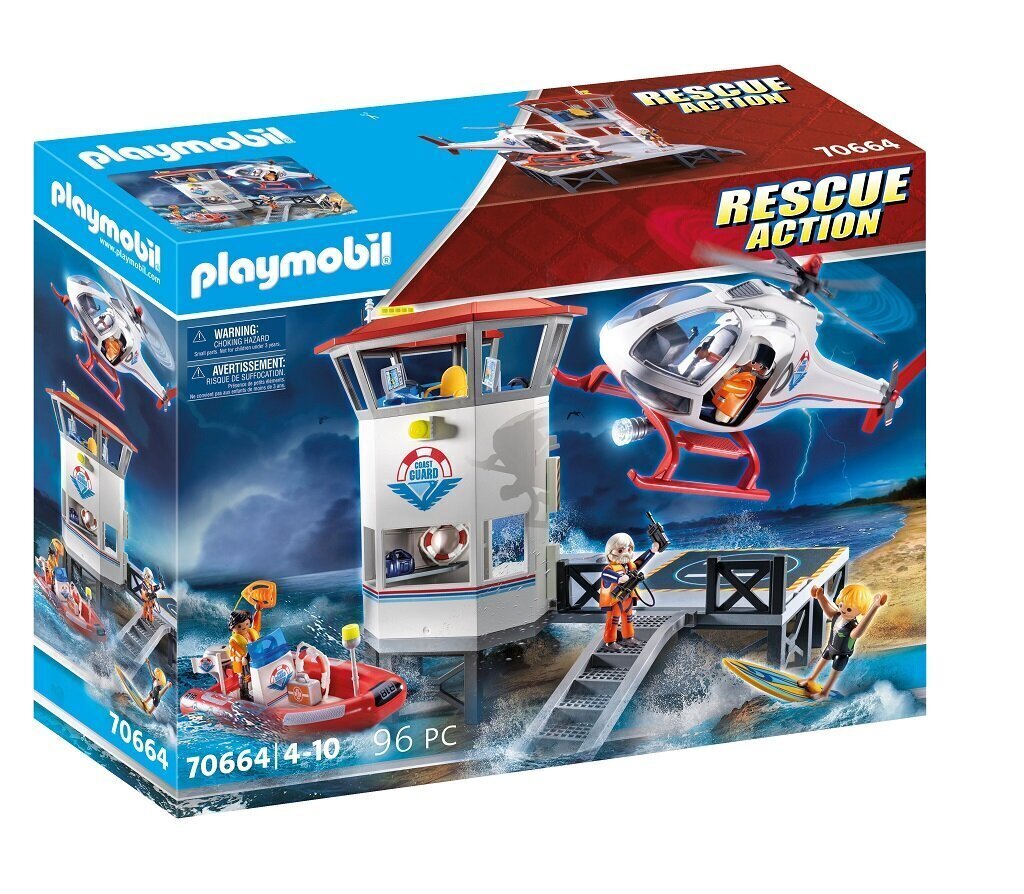 70664 PLAYMOBIL® Rescue Action Krasta apsardzes štābs cena un informācija | Konstruktori | 220.lv