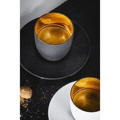 Espresso tasīte ar apakštasi dāvanu kastītē Cosmo GOLD цена и информация | Стаканы, фужеры, кувшины | 220.lv