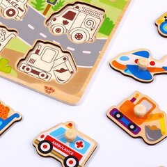 Koka puzle Transportlīdzekļi, 9 daļas цена и информация | Игрушки для малышей | 220.lv