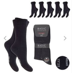 Мужские носки с ослабленной резинкой Basic relax 72155, черные цена и информация | Мужские носки | 220.lv
