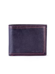 мужской черный кожаный кошелек с элегантной красной кромкой цена и информация | Мужские кошельки | 220.lv