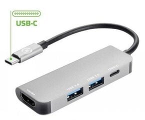 CELLY HUB TYPEC TO USB USBC HDMI цена и информация | Адаптеры и USB разветвители | 220.lv