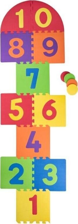 Plastica 91629 Grīdas paklājs no EVA putām puzles formā "Klasika" (21 gab.) Bērniem no 1+ gada, krāsains цена и информация | Puzles, 3D puzles | 220.lv
