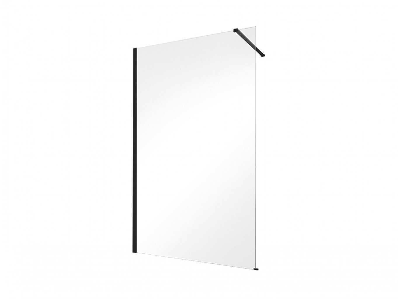 Walk-In dušas kabīne Besco Eco-N Black, 90,100,110,120 x 195 cm цена и информация | Dušas durvis, dušas sienas | 220.lv