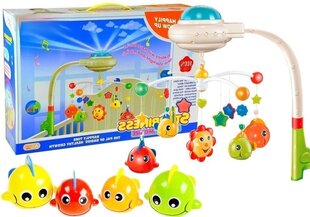 Krāsains karuselis ar zivīm un projektoru cena un informācija | Rotaļlietas zīdaiņiem | 220.lv