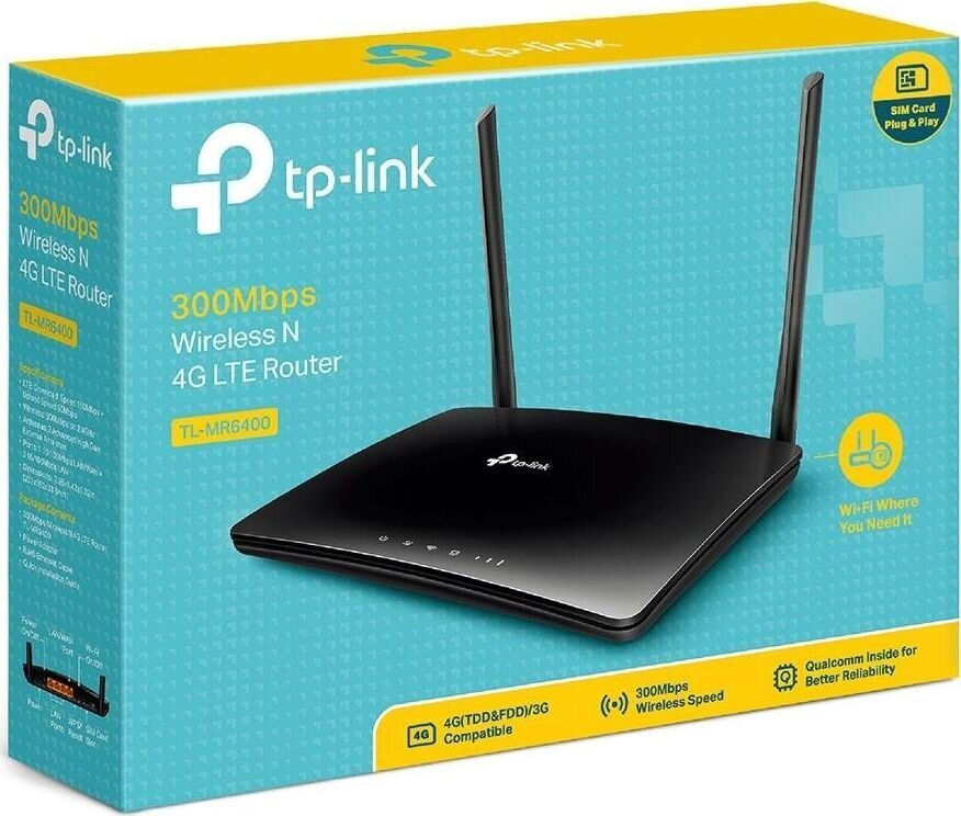 Maršrutētājs TP-LINK 300Mbps Wireless N 4G LTE цена и информация | Rūteri (maršrutētāji) | 220.lv