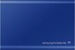 Samsung pārnēsājams SSD T7 2000 GB, zils cena un informācija | Ārējie cietie diski | 220.lv