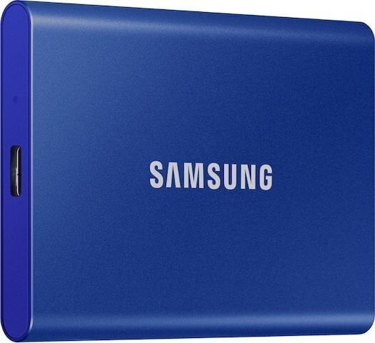 Samsung pārnēsājams SSD T7 2000 GB, zils cena un informācija | Ārējie cietie diski | 220.lv