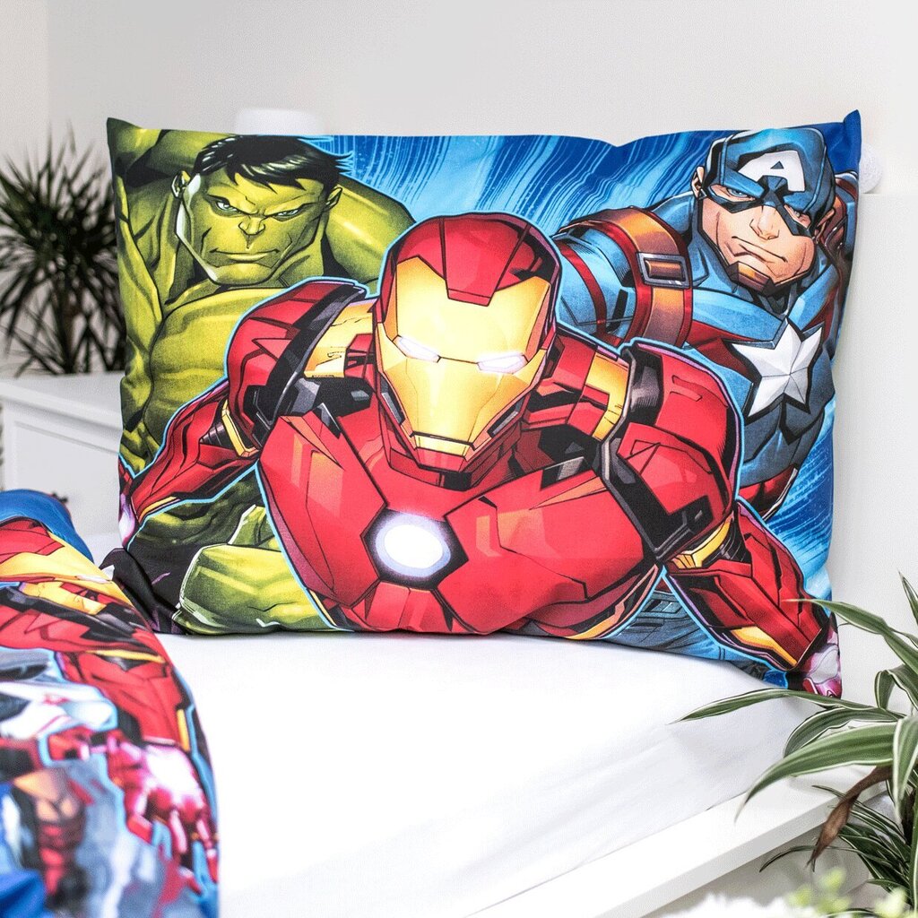 Bērnu gultasveļas komplekts Avengers 140x200cm, 2 daļas cena un informācija | Gultas veļas komplekti | 220.lv