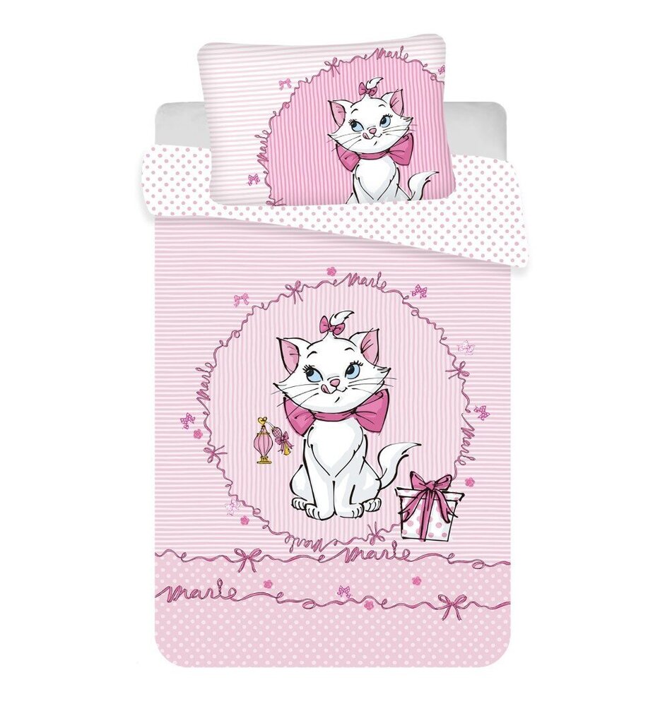 Gultas veļas komplekts Marie Cat Pink Baby, 100 x 135 cm + spilvendrāna 40 x 60 cm cena un informācija | Gultas veļas komplekti | 220.lv