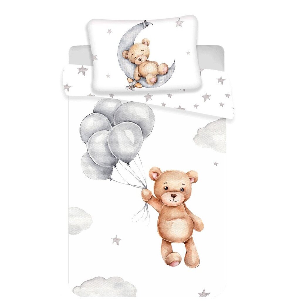 Gultas veļas komplekts Teddy Bear Baby, 100 x 135 cm + spilvendrāna 40 x 60 cm цена и информация | Gultas veļas komplekti | 220.lv